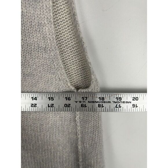 Duffy Cardigan Womens Cream Sz Small  Cashmere Vest Open Front Draped Sleeveless - Picture 6 of 6